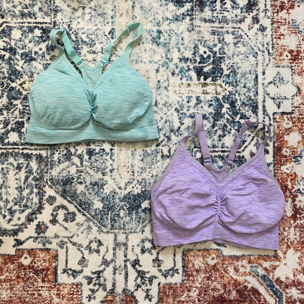 Light Blue and Lavender Bralette Set